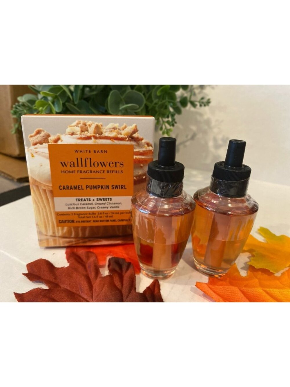 “Caramel Pumpkin Swirl” Bath & Body Works New Boxed Set Wallflower Refills